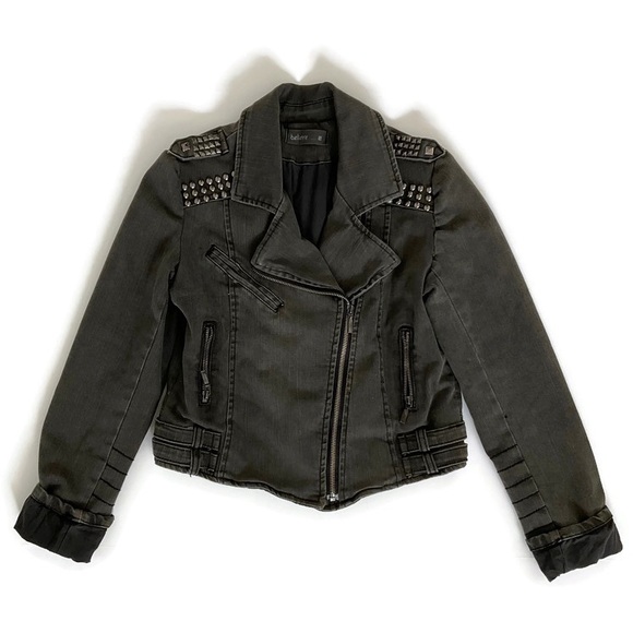 ITALIAN Denim Jacket w/ Studs - Picture 6 of 16